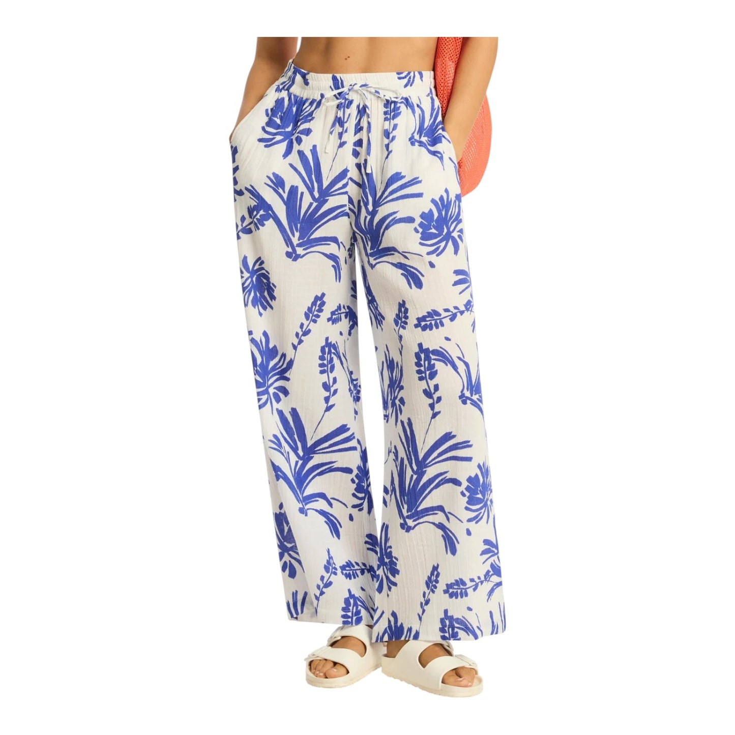 Sea Level White and Cobalt Tradewind Beach Pants - 12/14