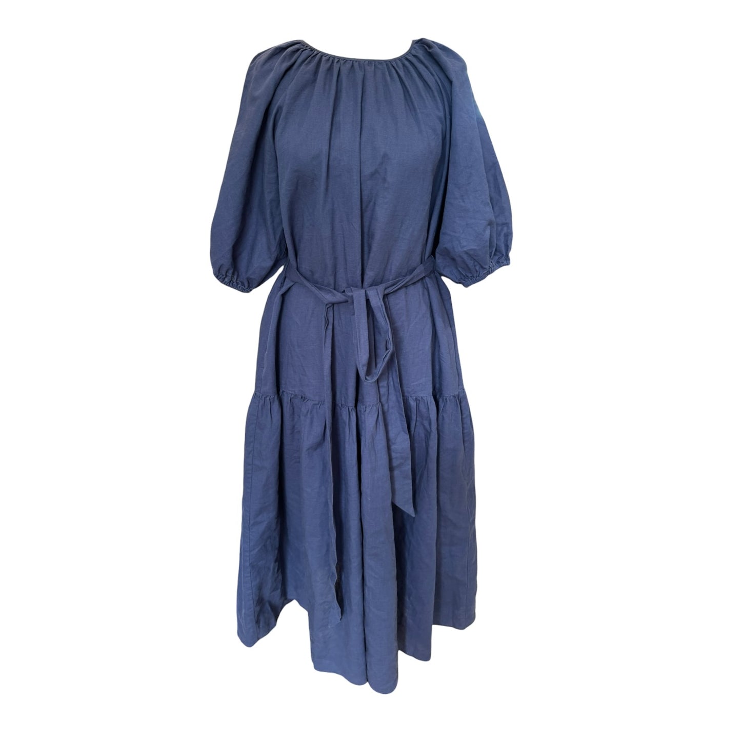 Kitri Navy Smock Dress with Detachable Belt - 14