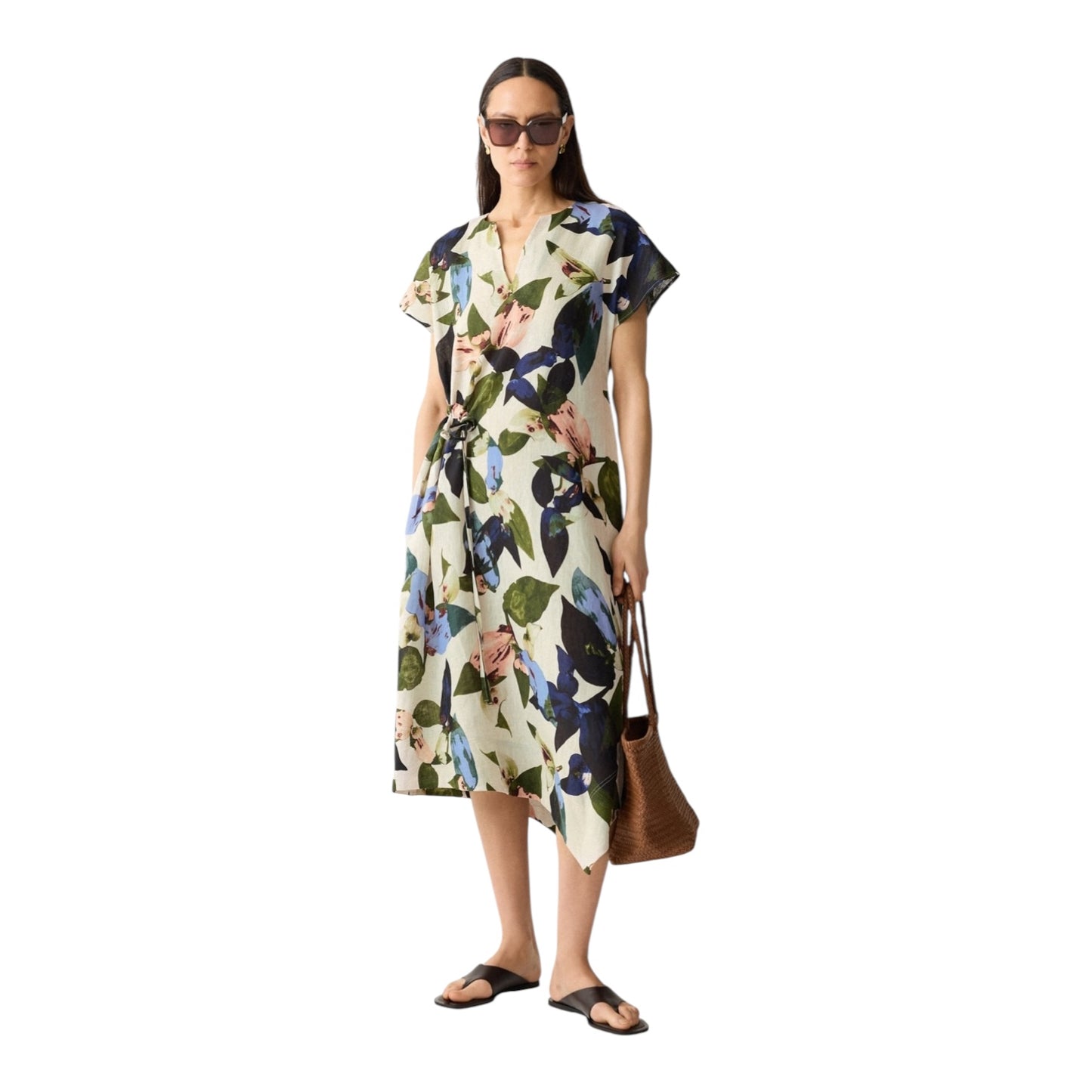 Jigsaw Future Botanic Linen Dress - 14