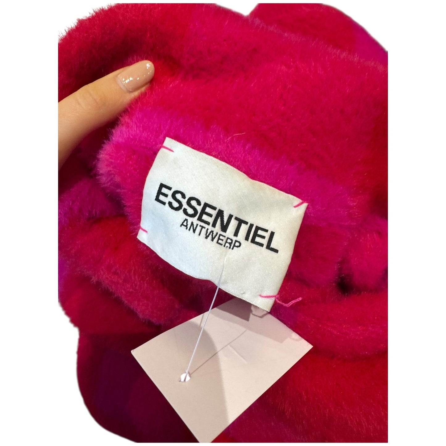 Essentiel Antwerp Pink and Red Wice Check Coat - 12