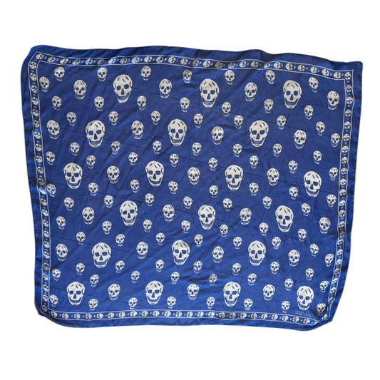 Alexander McQueen Blue and White Scarf