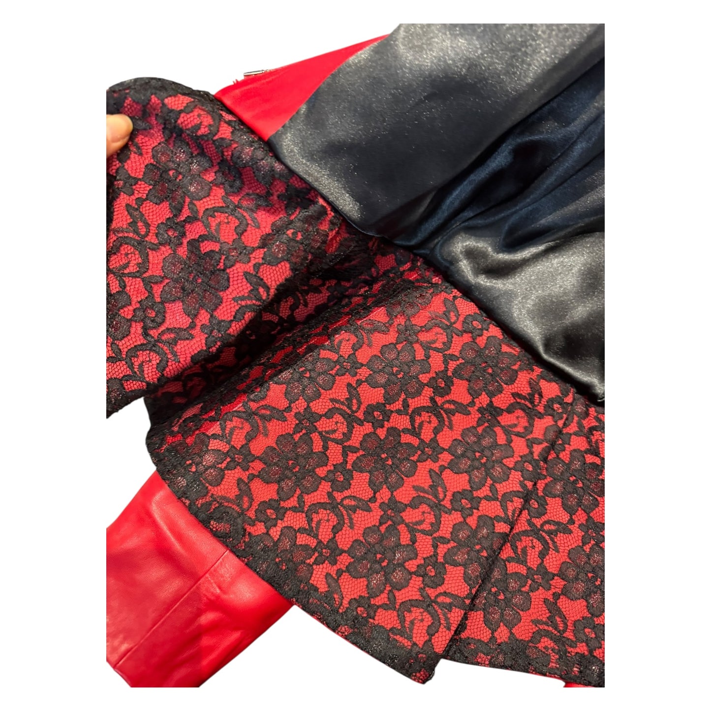 Tahlia Red Peplum Leather Jacket - 10/12 - NEW