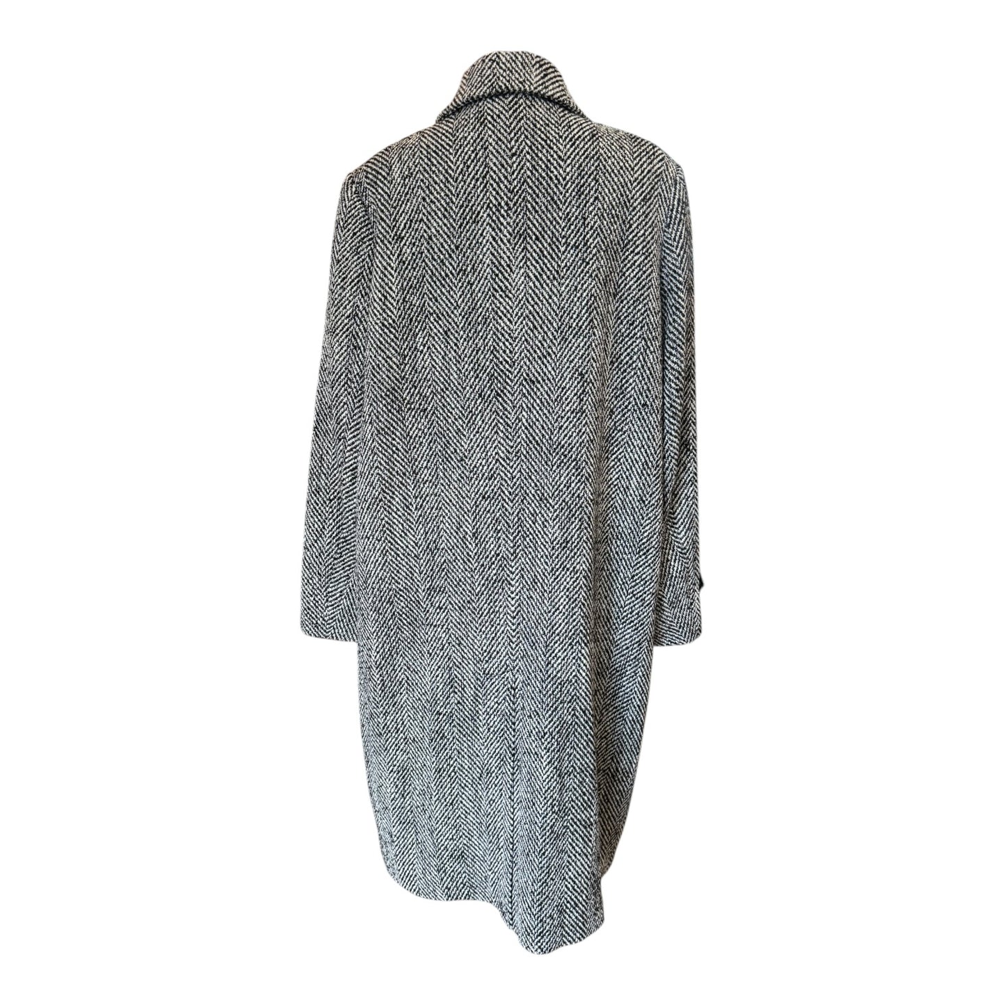 Part Two Herringbone Long Coat Grey Sybille - 16