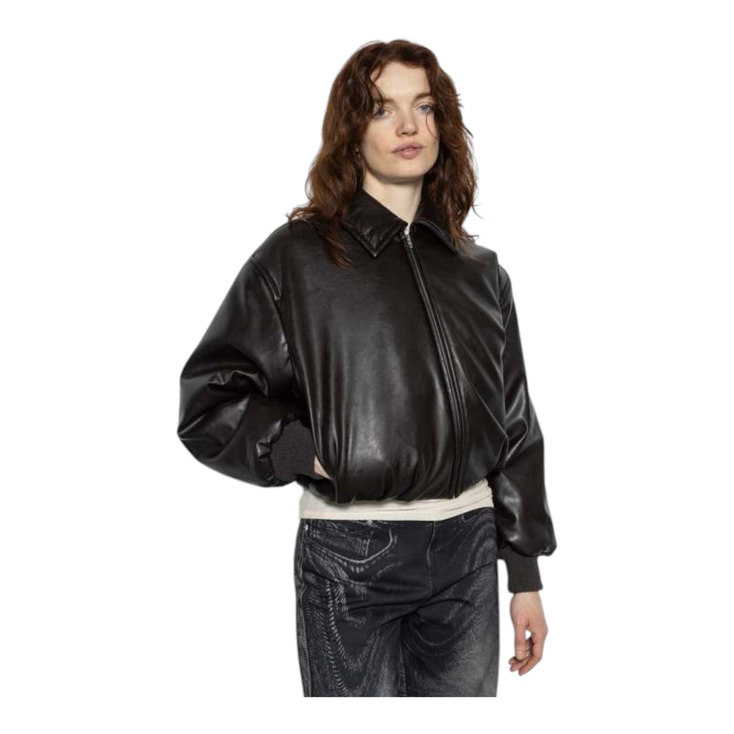 Acne Studio Coated Bomber Jacket in Dark Brown - 8