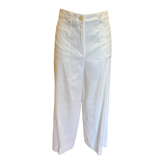Massimo Dutti White Wide Leg Trousers - 8/10