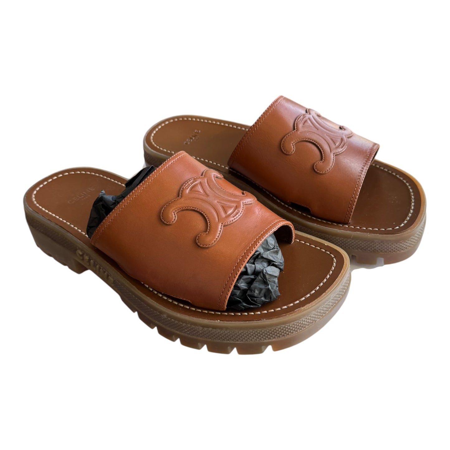 Celine Triomphe Slides - 38/5