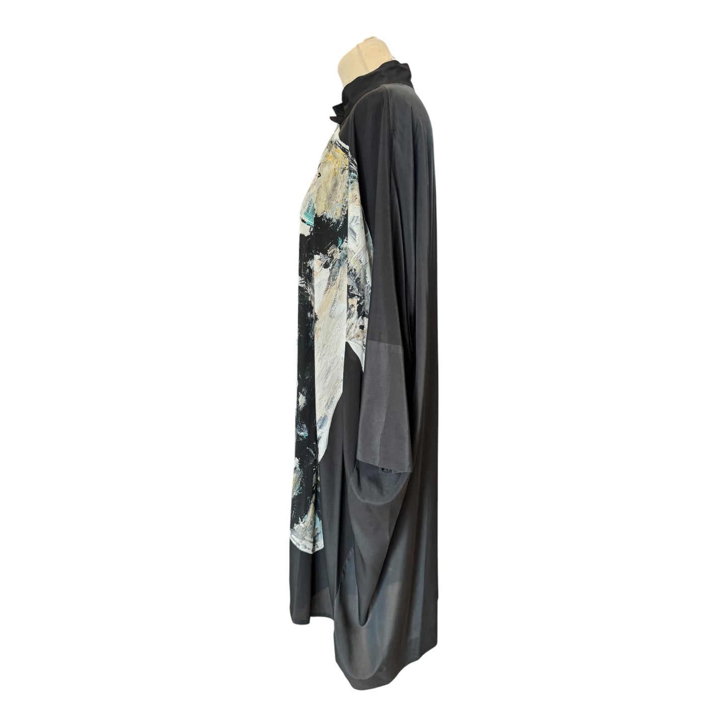 Annette Görtz x Wolfgang Meluhn Black Silk Print Top - 16/18