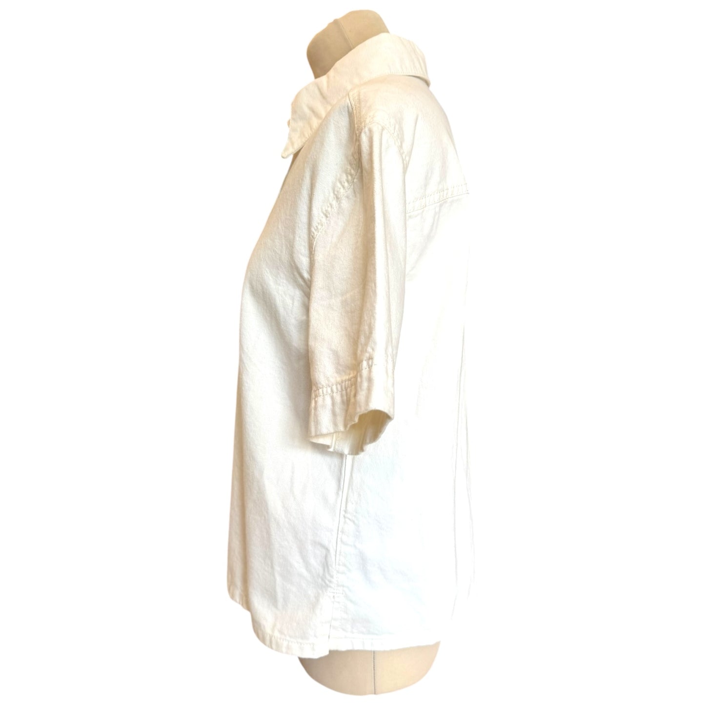 French Connection White Denim Shirt - 10