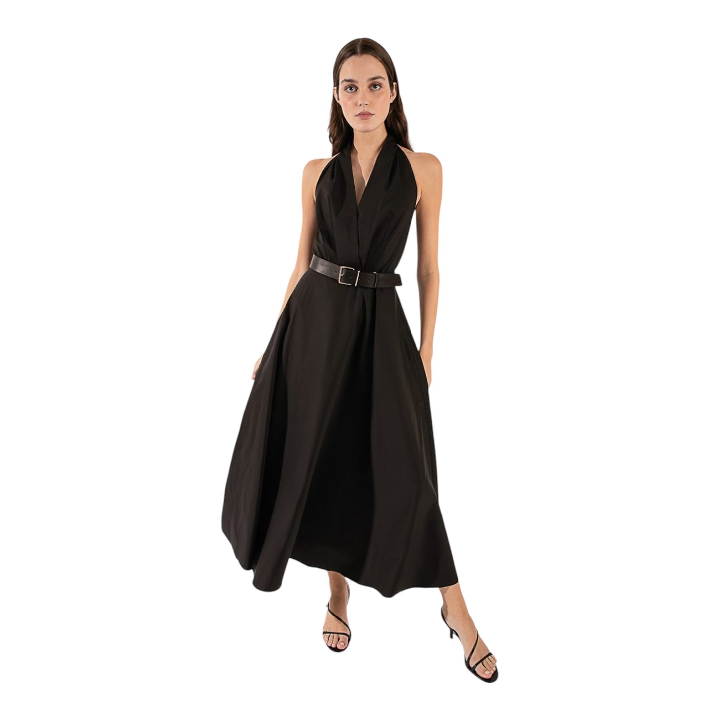 Purotatto Black Halter Neck Dress - 12