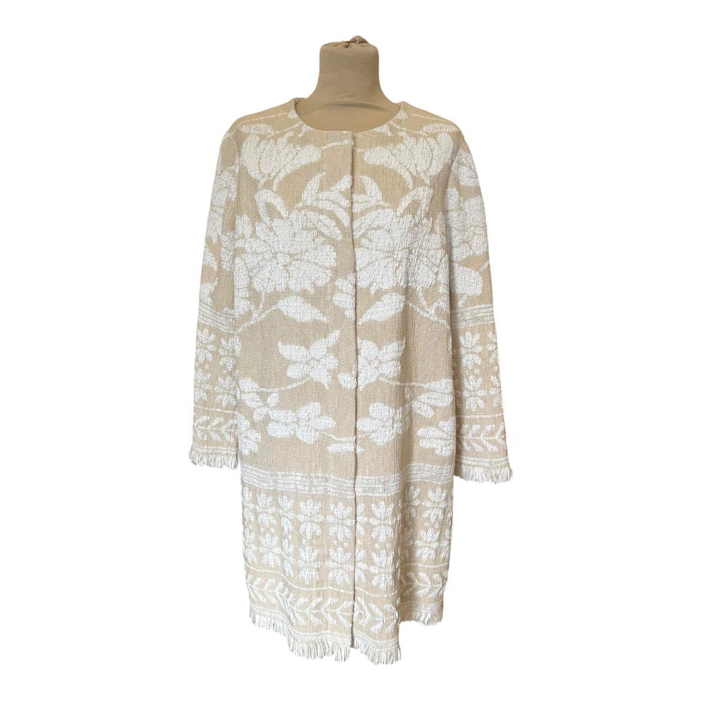 D. Exterior Woven Collarless Coat - 16