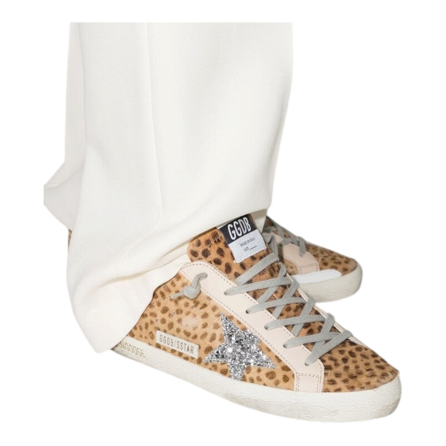 Golden Goose Superstar Giraffe Horsy Glitter Sneakers - 36/3