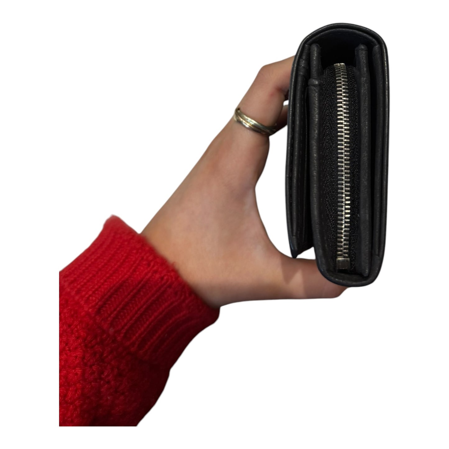 Mulberry Black French Fold Wallet