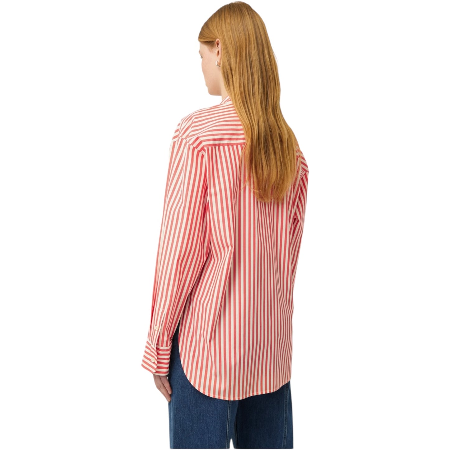 Jigsaw Coral Stripe Shirt - 10