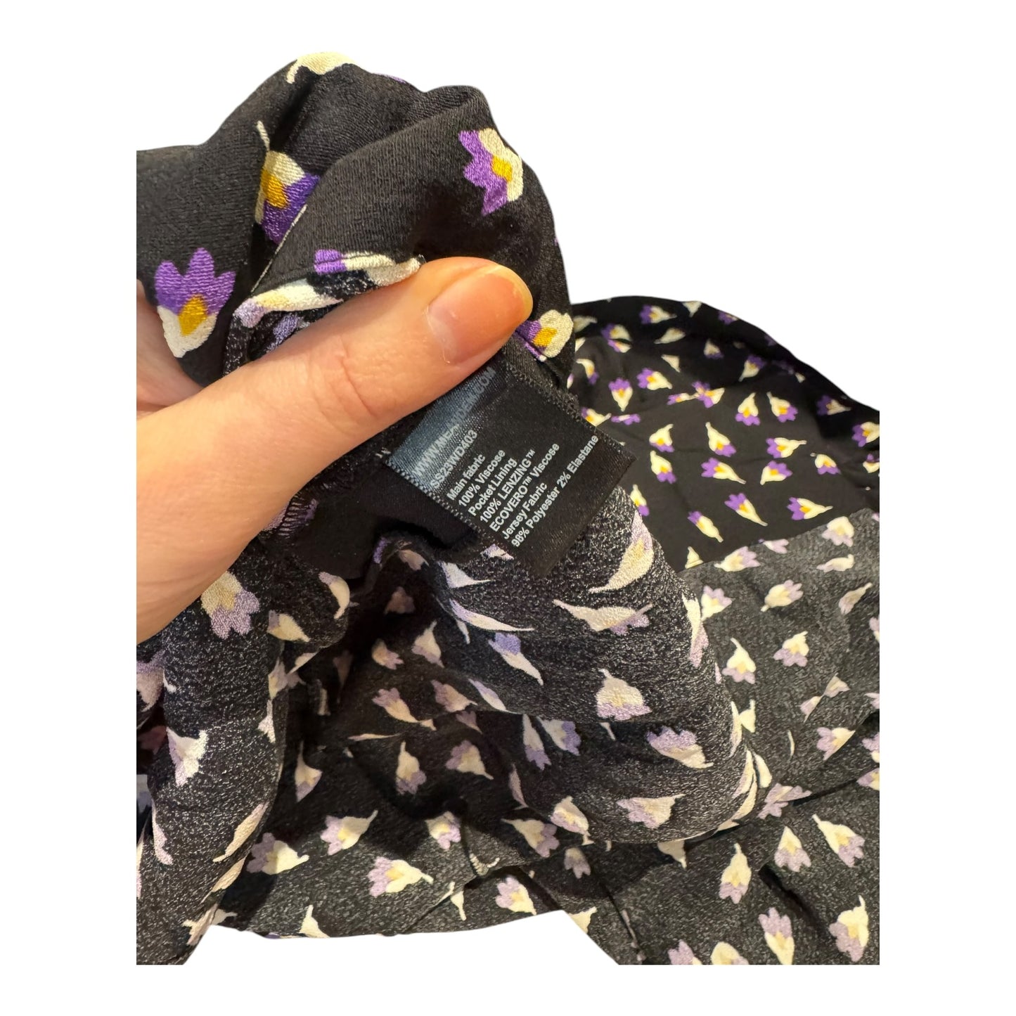 Me + Em Black and Purple Midi Dress - 14
