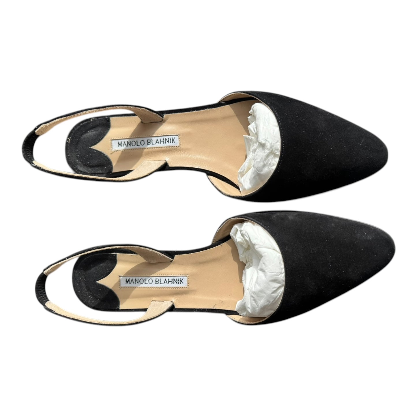 Manolo Blahnik Aspro 30 Suede Slingback Pumps - 38.5 / 5.5