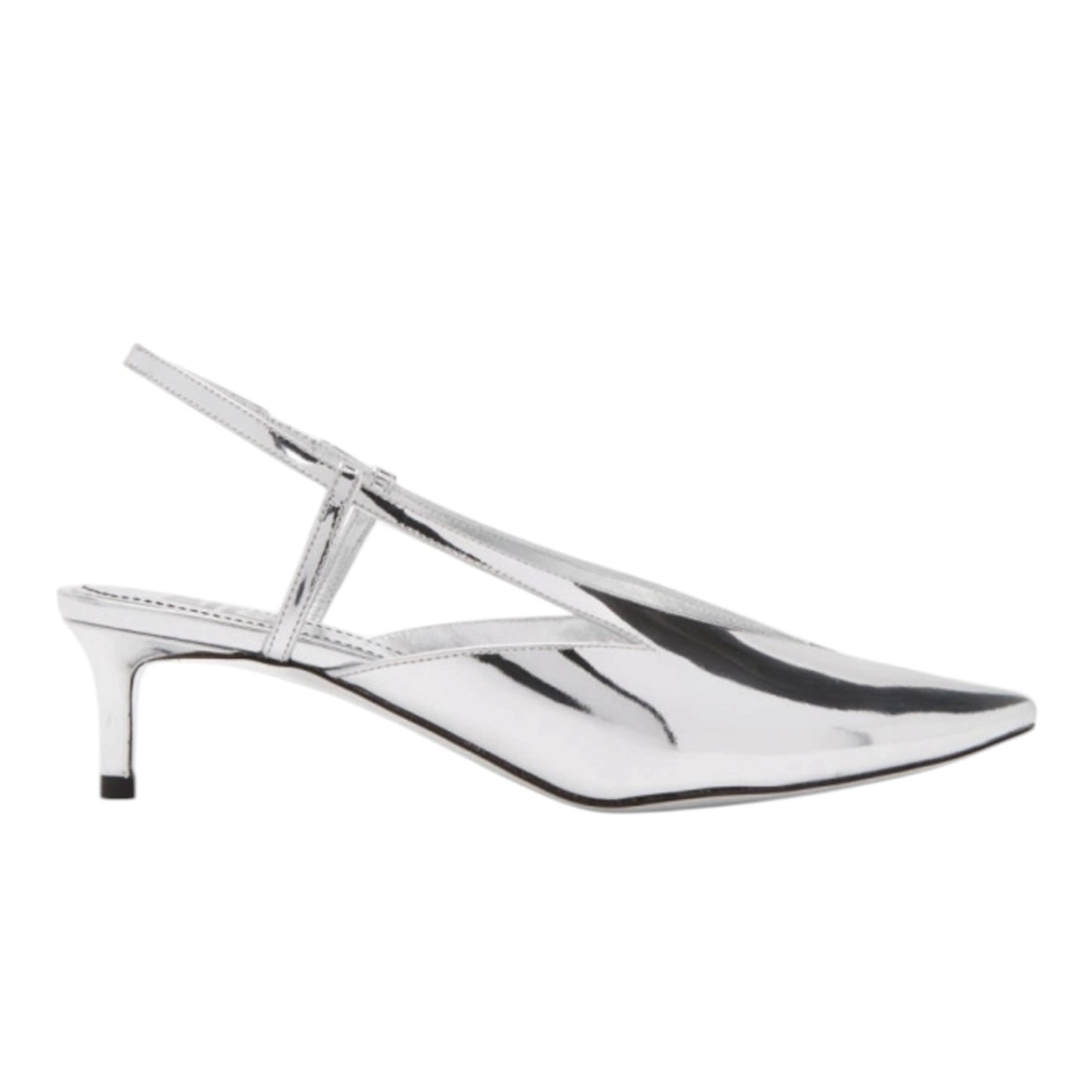 Givenchy Silver Mirror 3V Slingback Pumps - 37/4