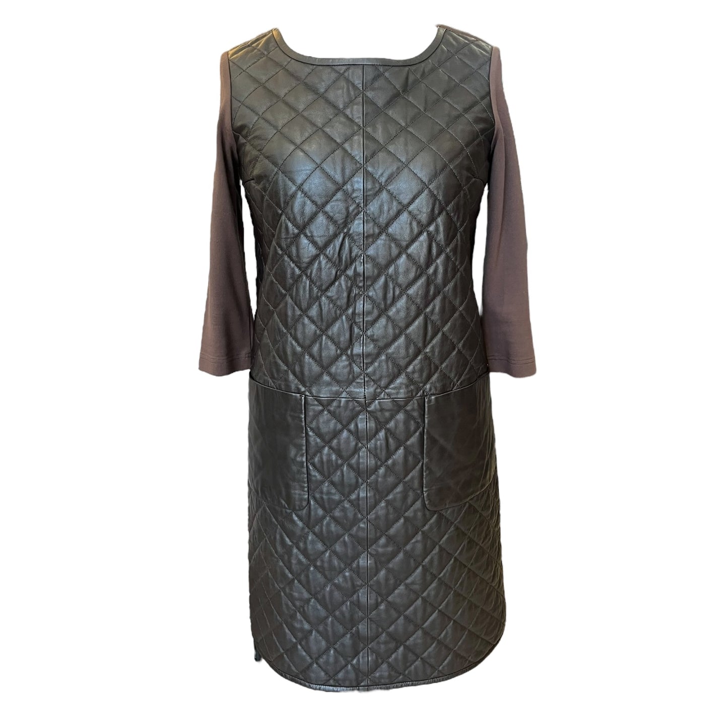 Weekend MaxMara Brown Leather Dress