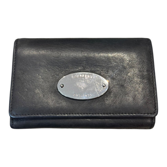 Mulberry Black French Fold Wallet