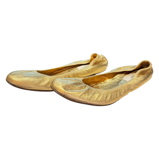 Lanvin Gold Metallic Pumps - 40 / 7 - NEW