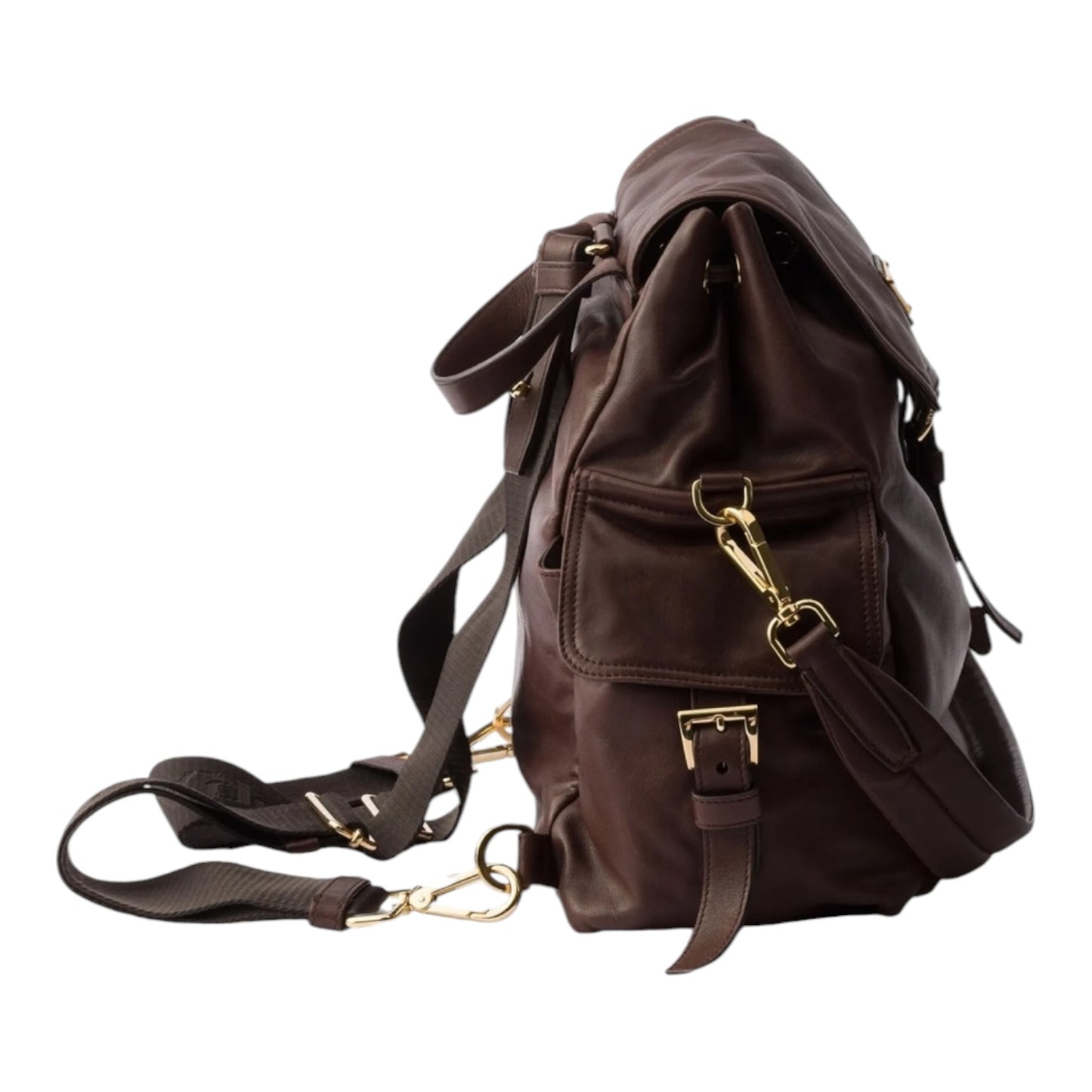 Prada Explore Medium Brown Nappa Leather Backpack