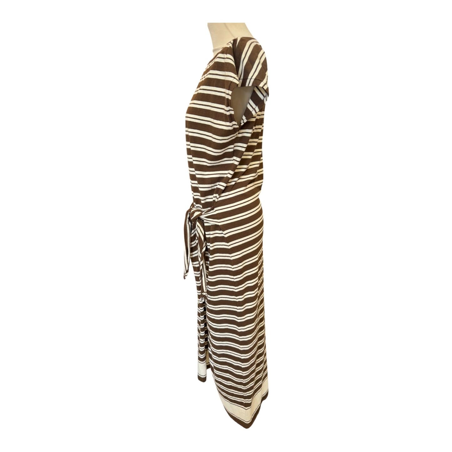 Polo Ralph Lauren Striped Jersey Wrap Tee Midi Dress - 10
