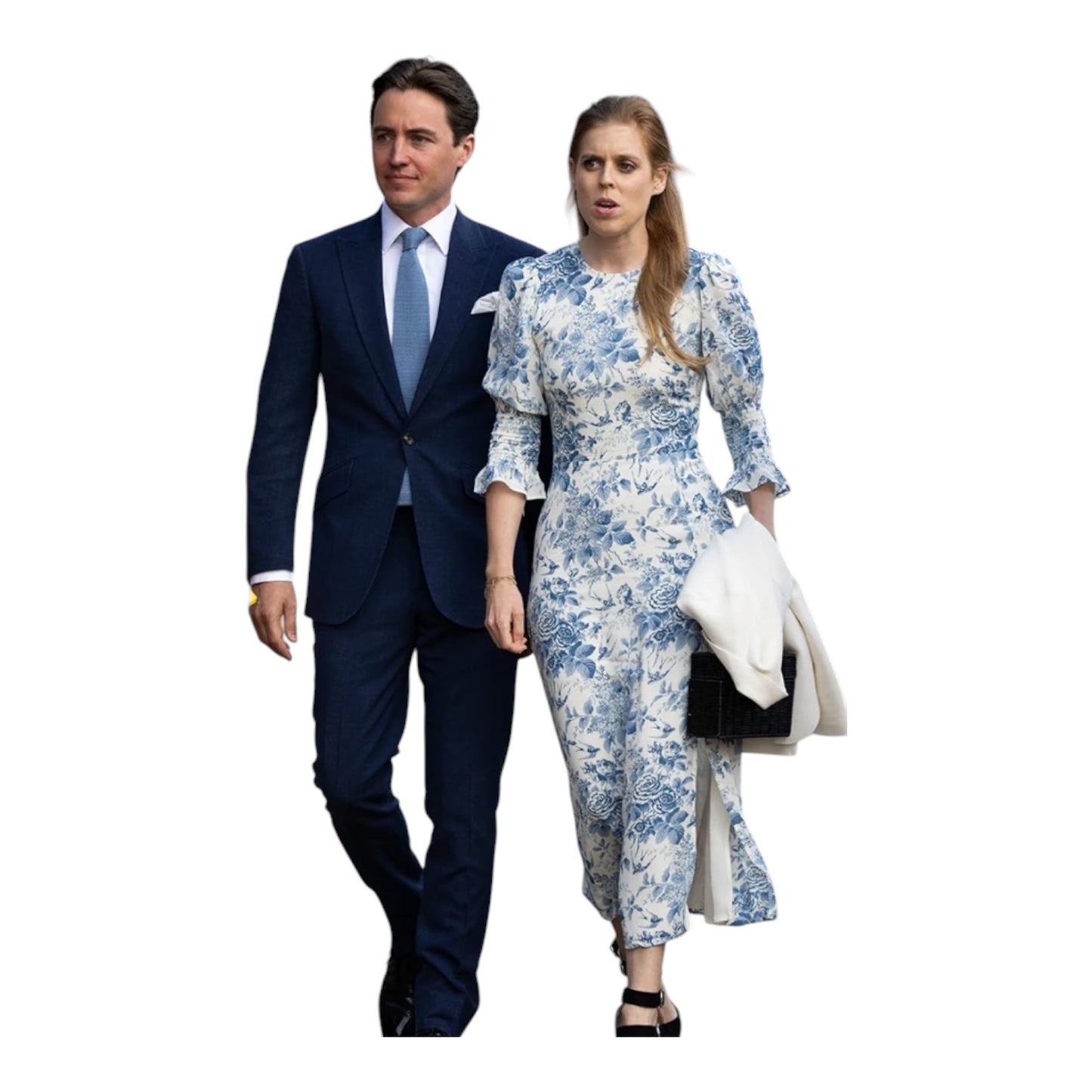 Reformation Carolena Blue and White Midi Dress - 10