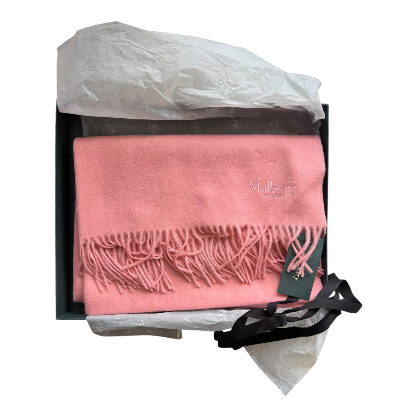 Mulberry Solid Lambswool Scarf in Macaroon Pink - NEW