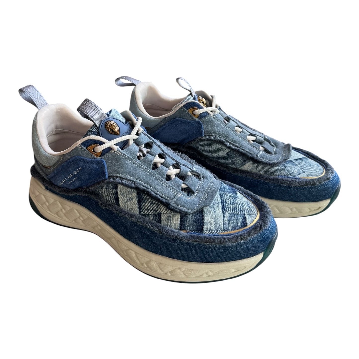 Kurt Geiger Kensington Denim Panelled Trainers - 40/7