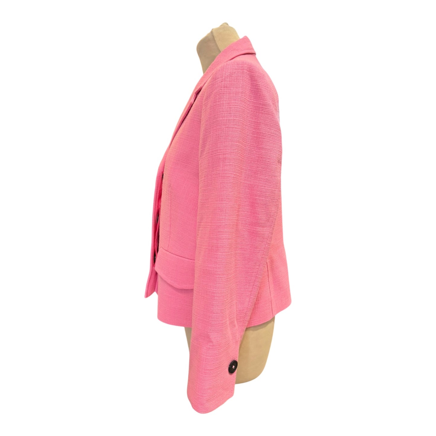 Me + Em Pink Cotton Fitted Contour Jacket - 14