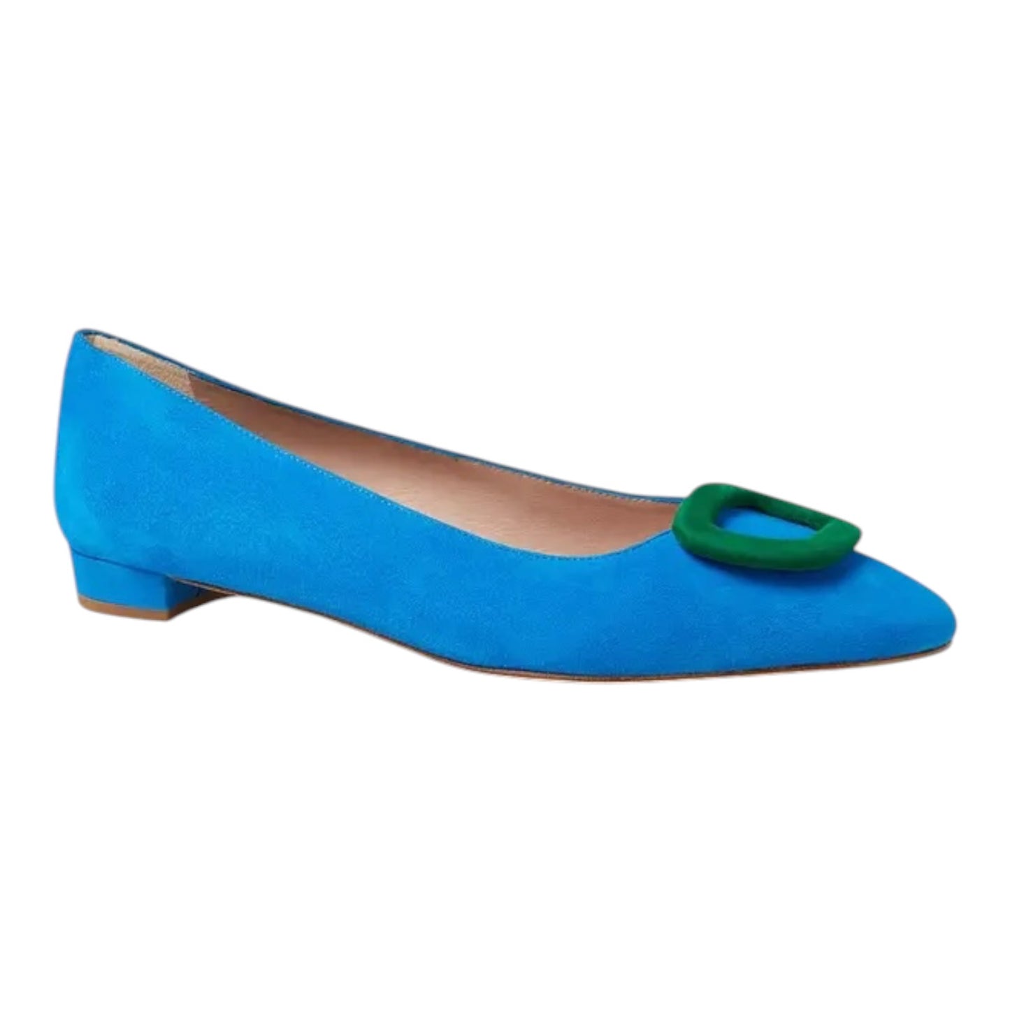 LK Bennett Blue and Green Pointed Flats - 39/6