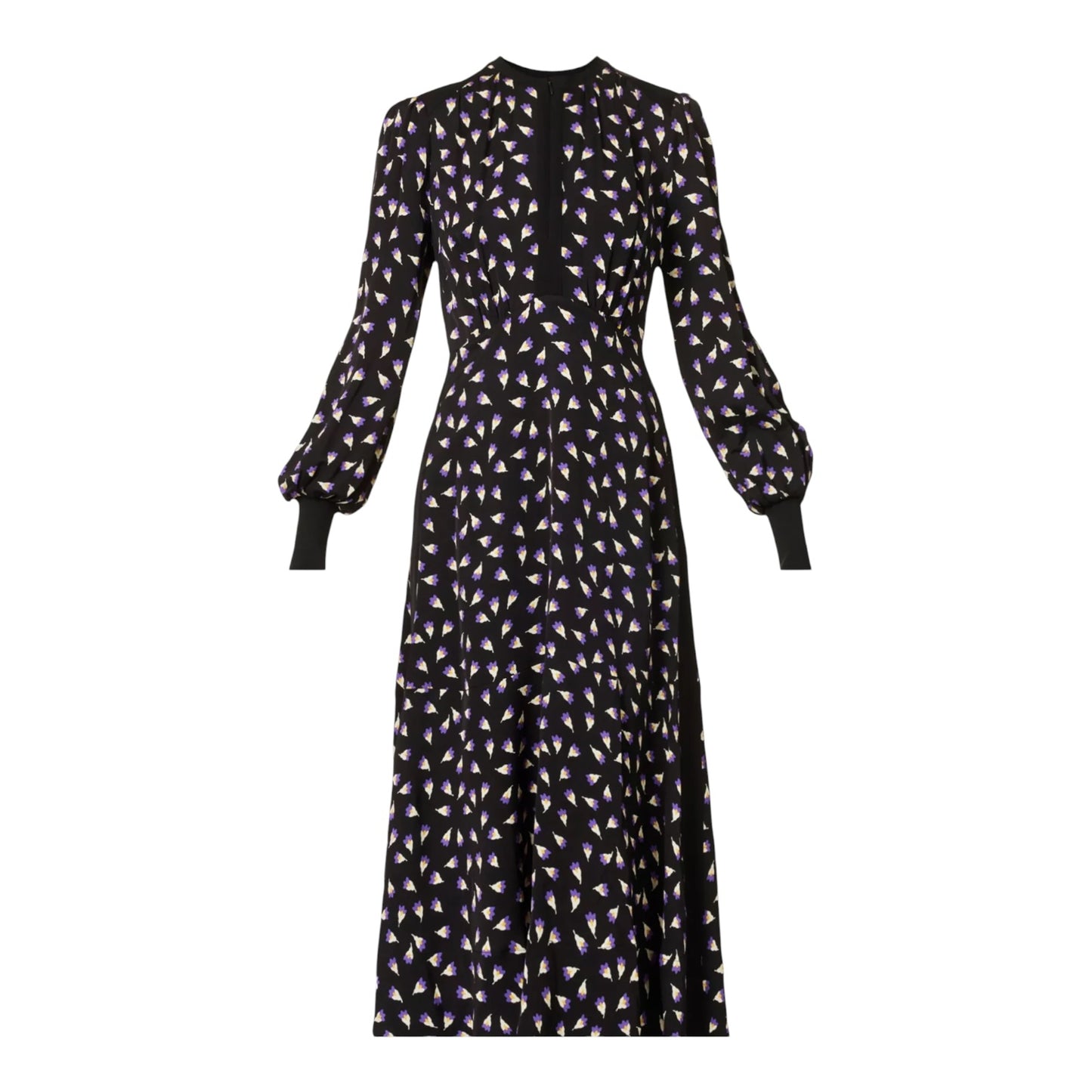 Me + Em Black and Purple Midi Dress - 14
