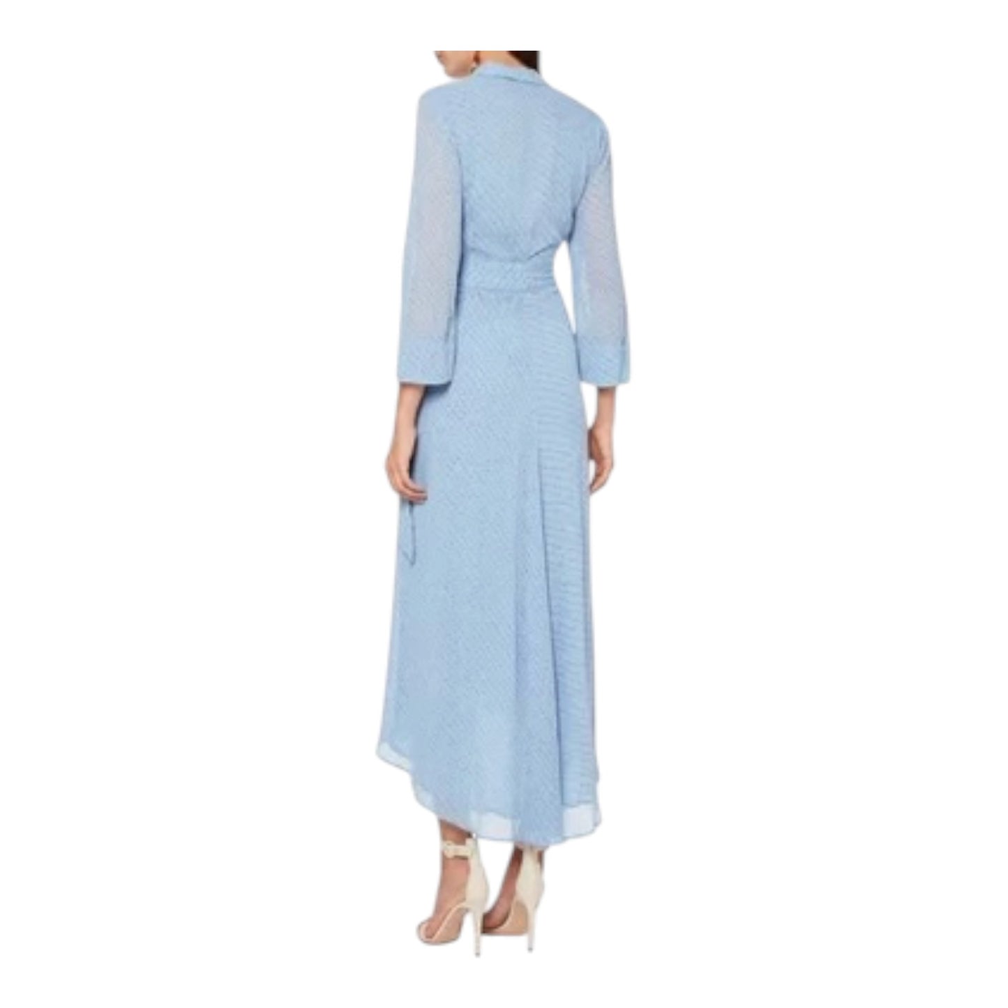 Ganni Georgette Blue Floral Dress - 10