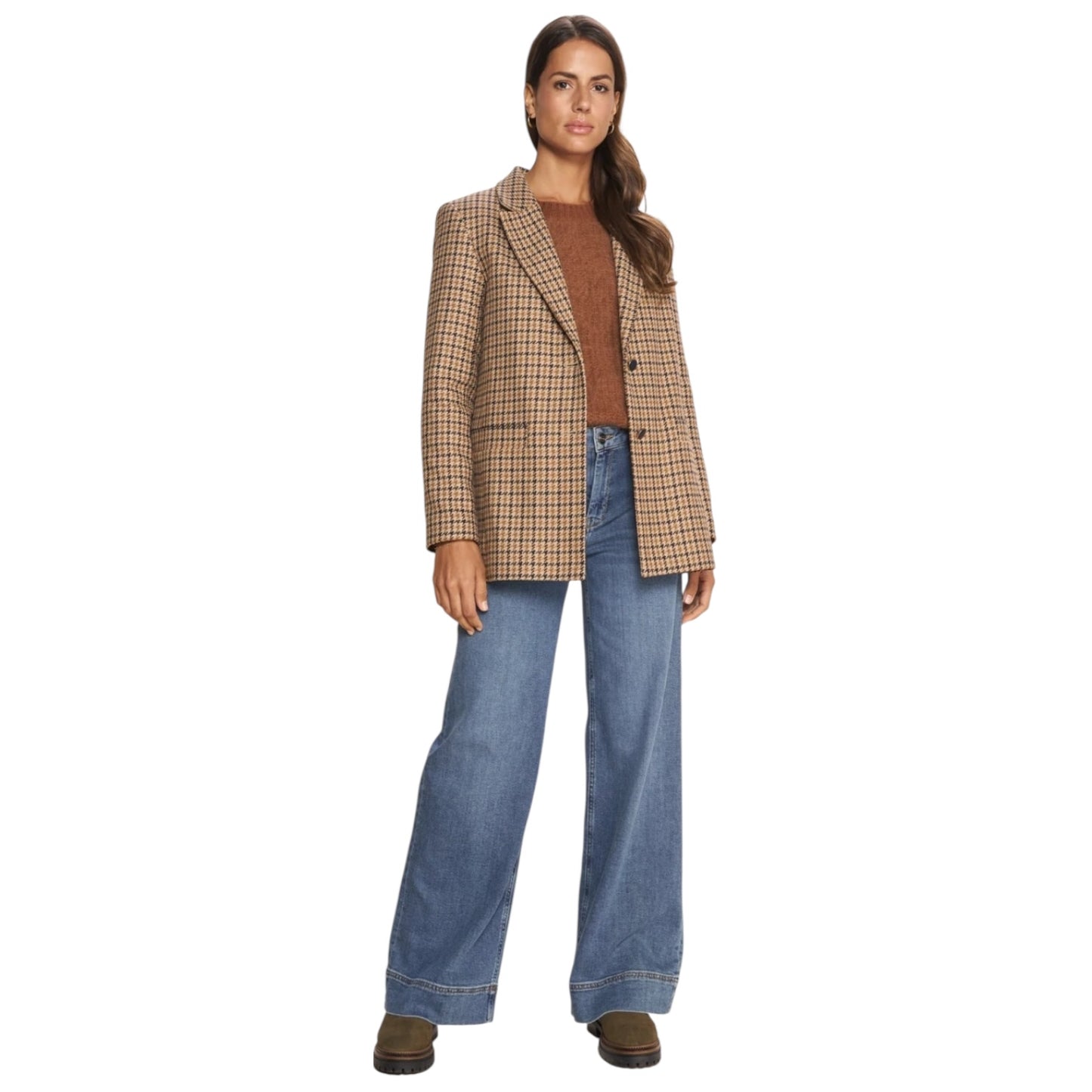 Mos Mosh Camel and Black Big Dipper Brana Grafite Blazer - 10