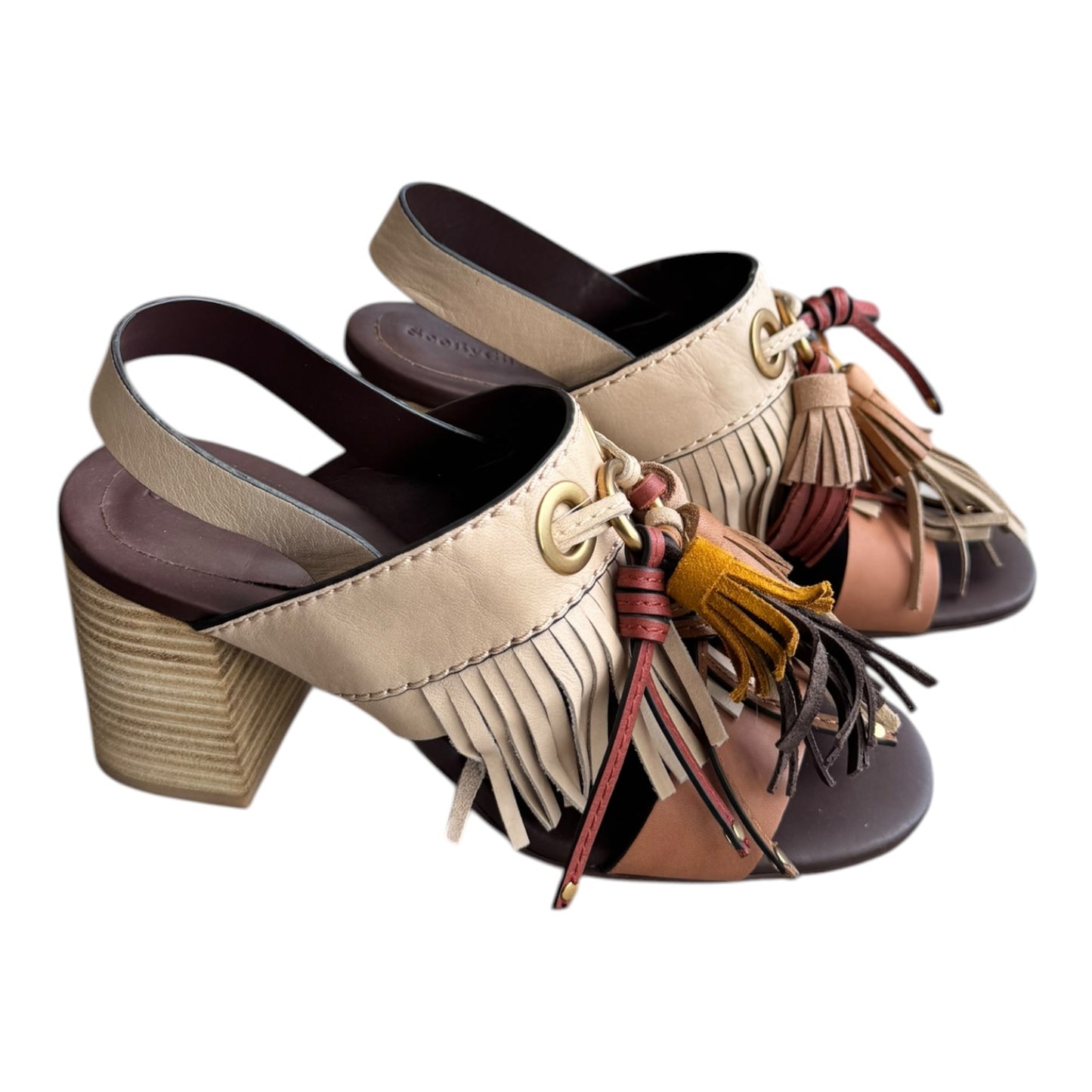 See By Chloe Tania Fringe Tassel Sandals - 38.5 / 5.5