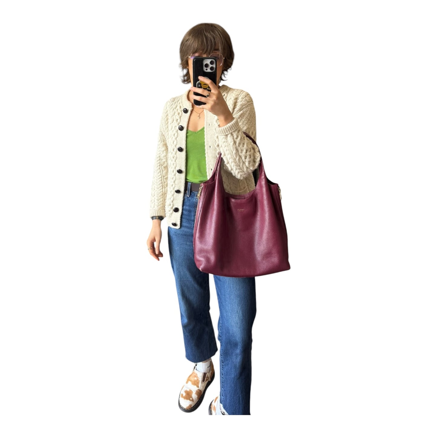 Osprey Maroon Hobo Bag