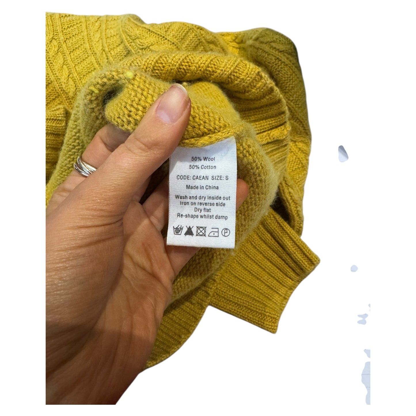Toast Mustard Wool and Cotton Cardigan - 10