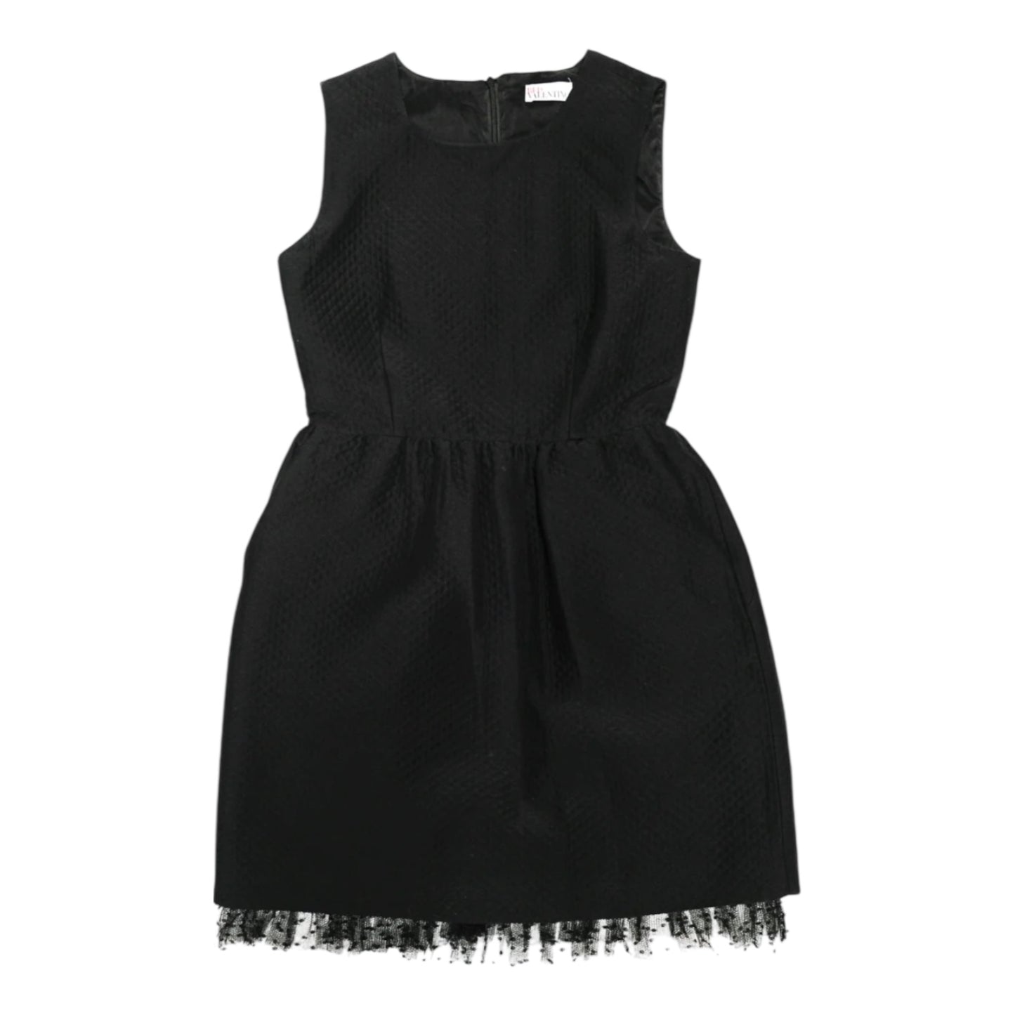 Red Valentino Black A line Dress with Lace Trim - 10/12