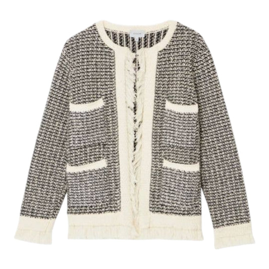 Jigsaw Black and Cream Boucle Jacket - 10/12