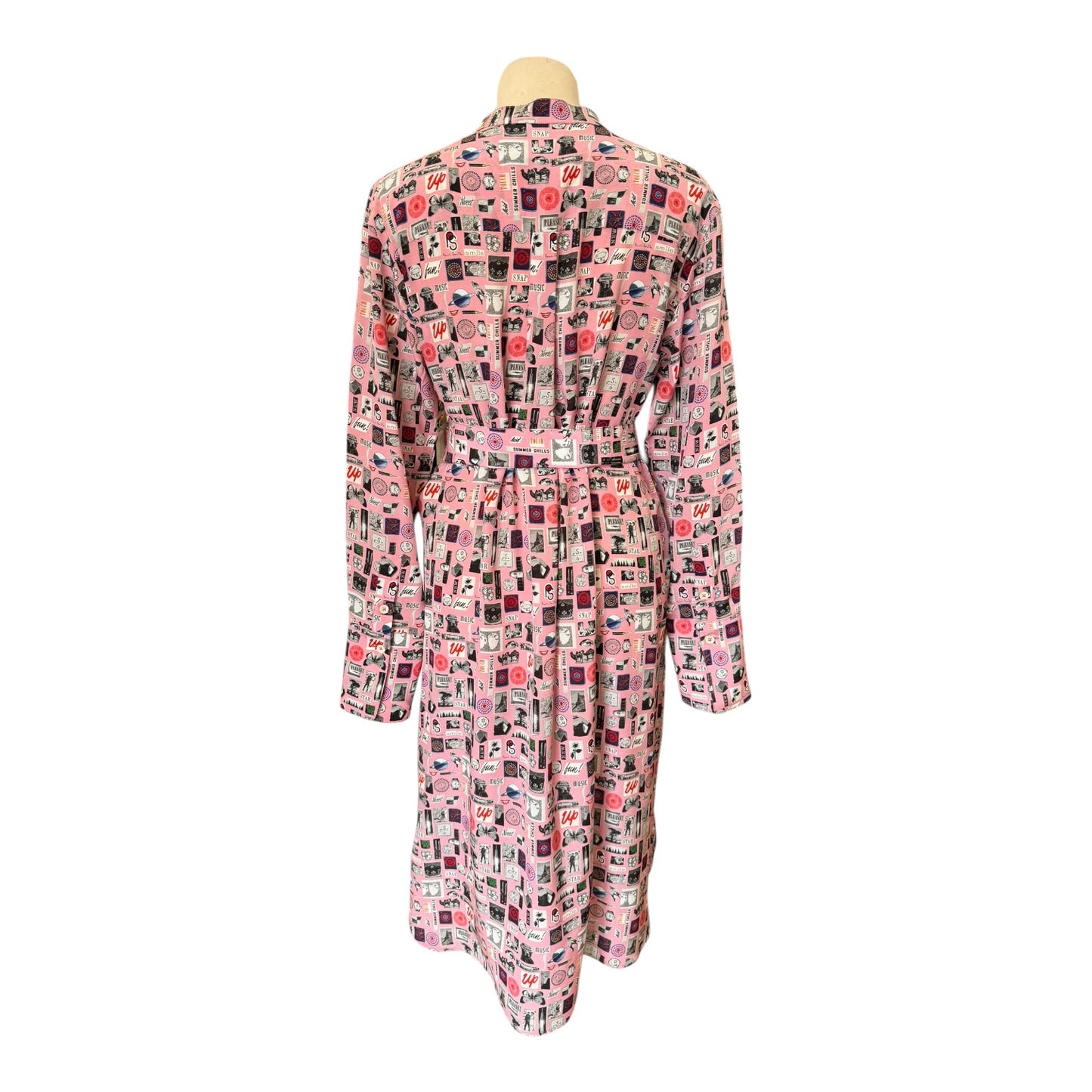 Paul Smith Silk Postcard Shirt Dress - 8/10 - NEW