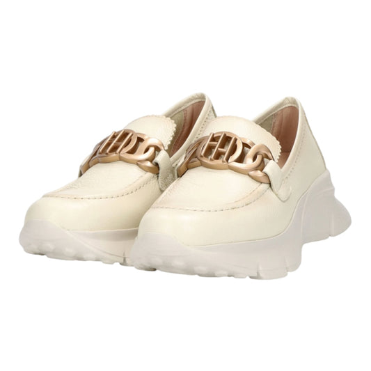 Hispanitas Hawaii Leather Platform Loafer in Natural - 39/6 - NEW