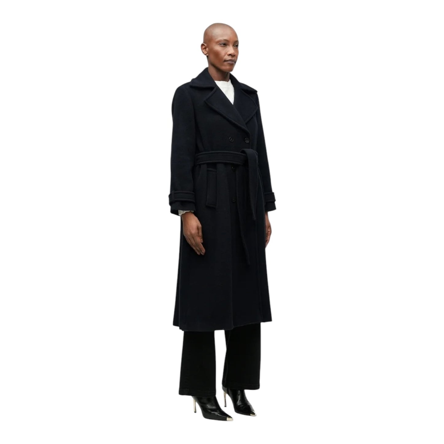 Marella Navy Wool Blend Double Breasted Coat - 10/12/14