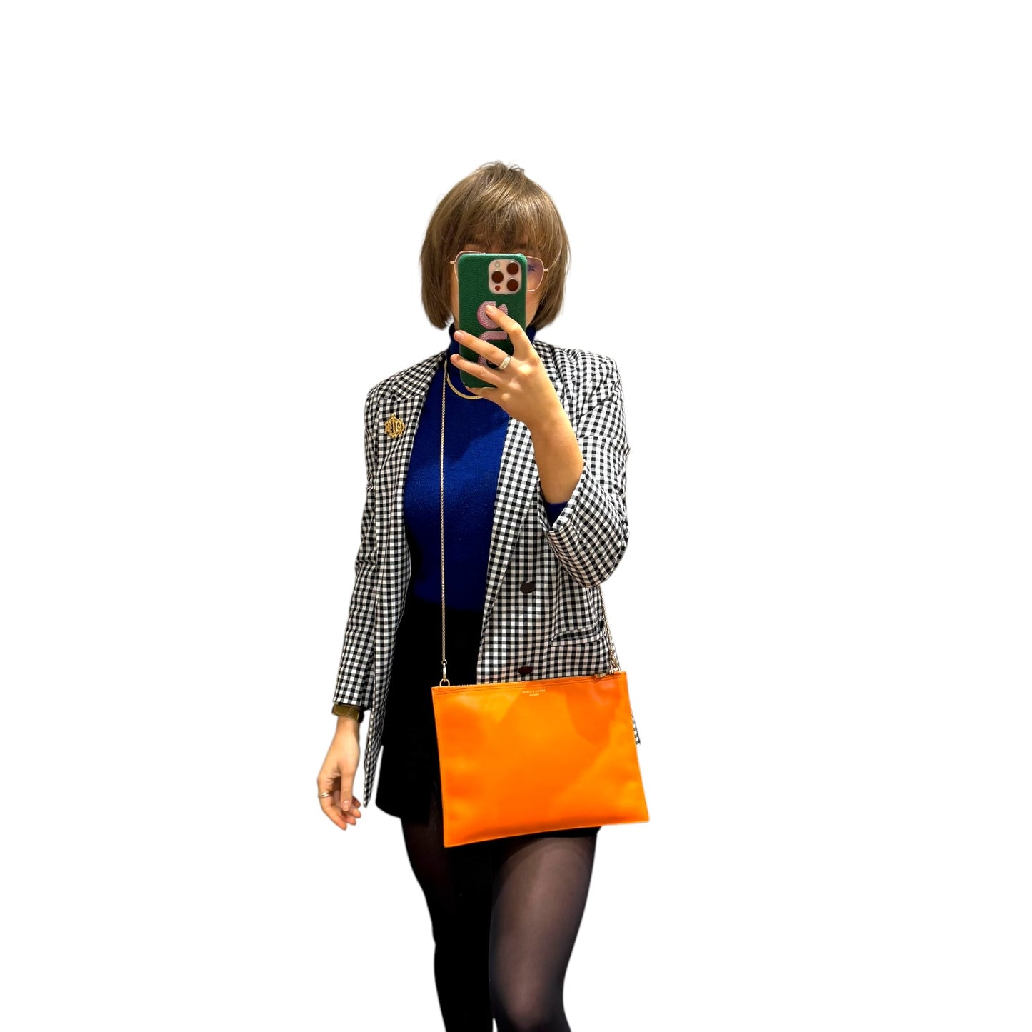 Aspinal Orange Clutch Bag