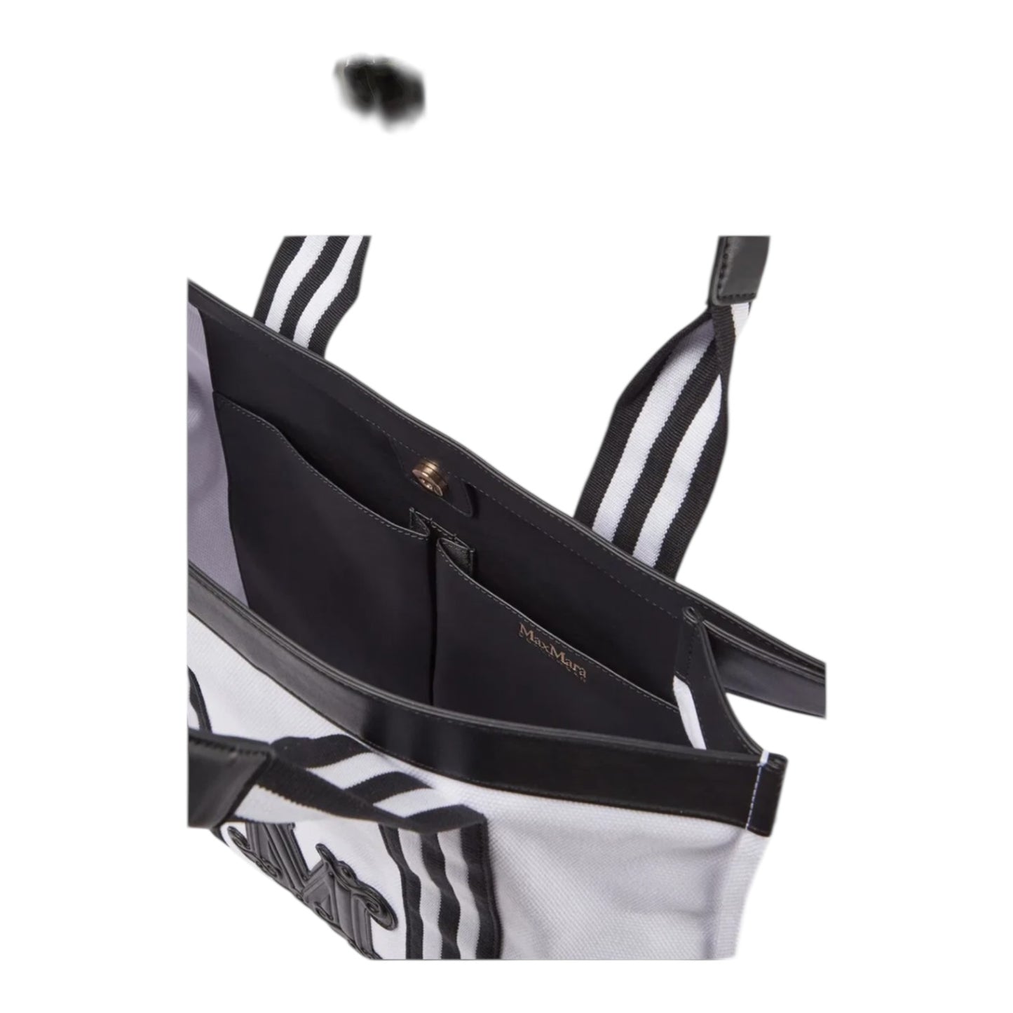 Max Mara Palau Large White and Black Tote Bag - NEW
