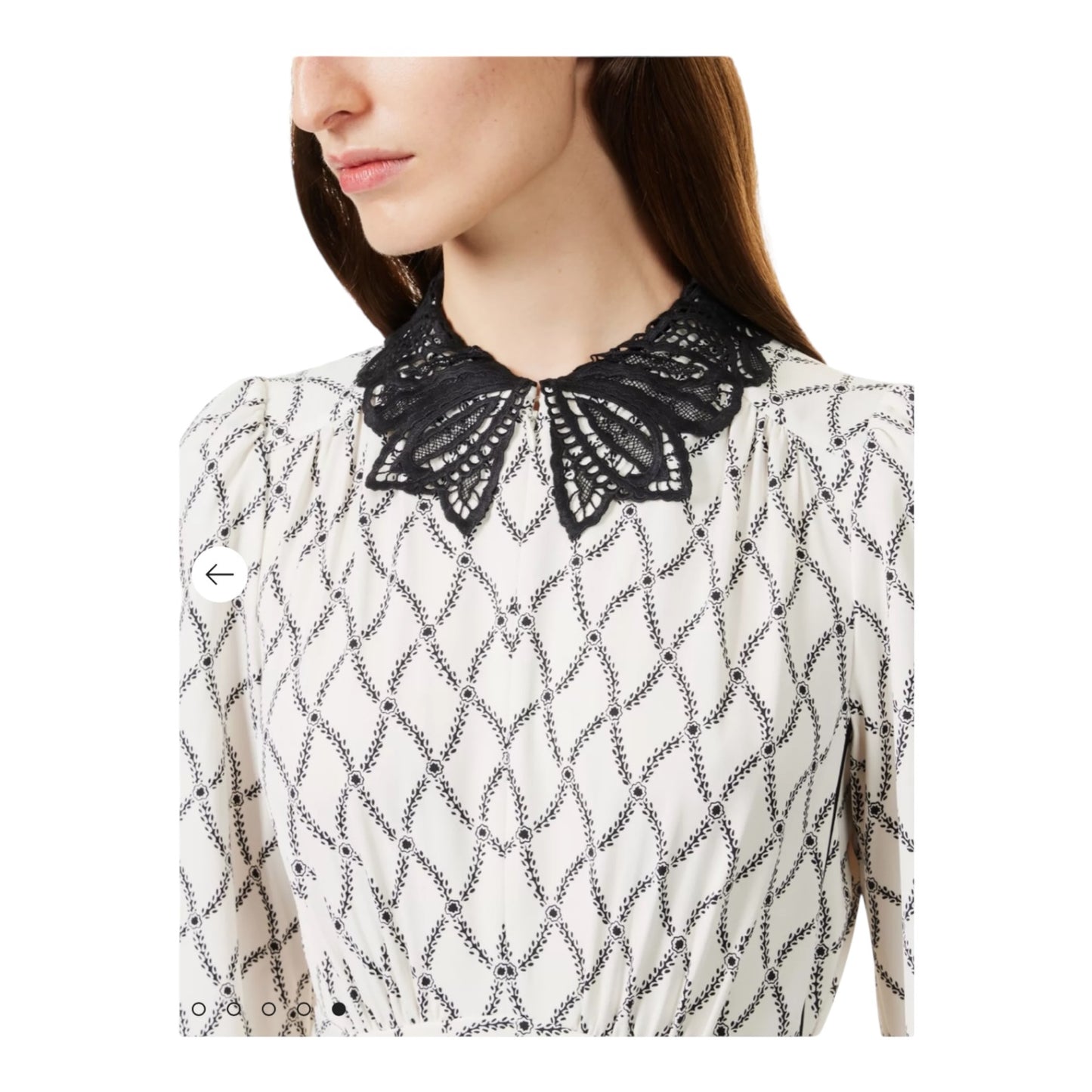 Me + Em Trellis Floral Print Midi Dress - 10 - NEW