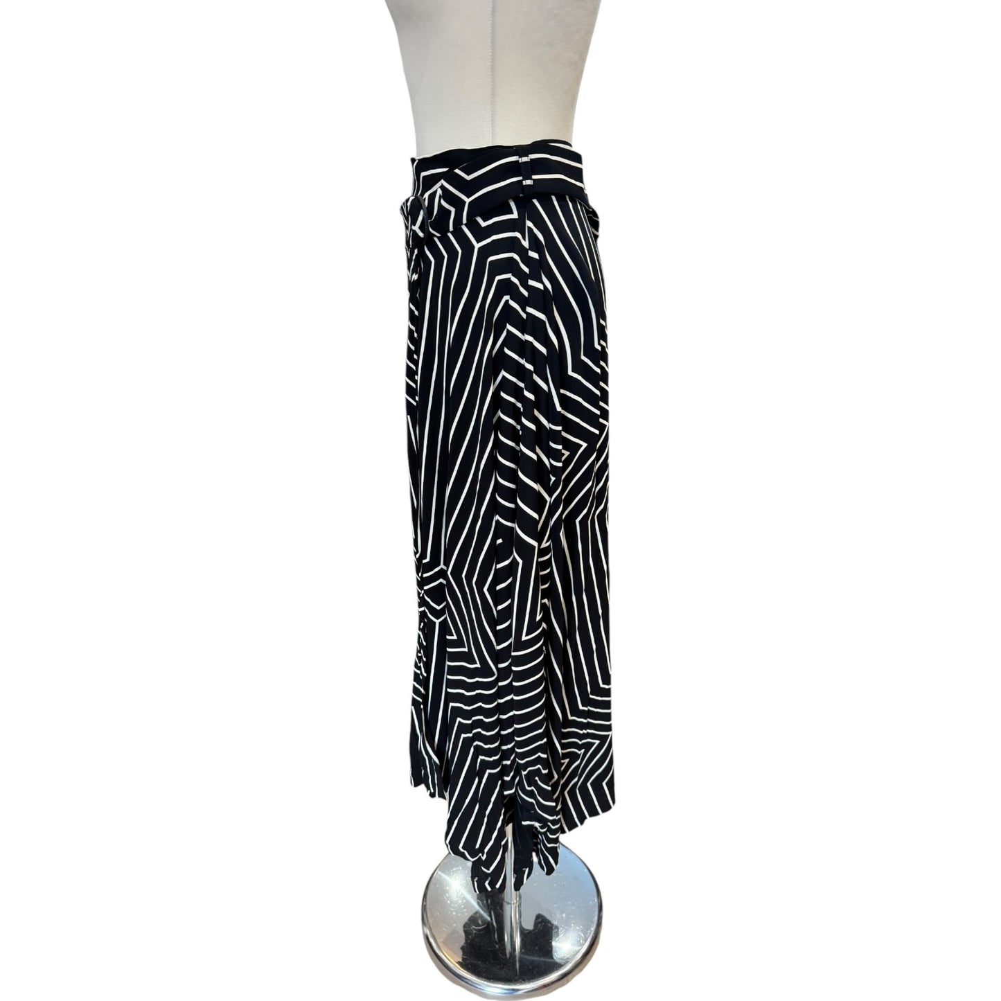 L.K. Bennett X Preen Shelley Black and White Skirt - 12 - NEW