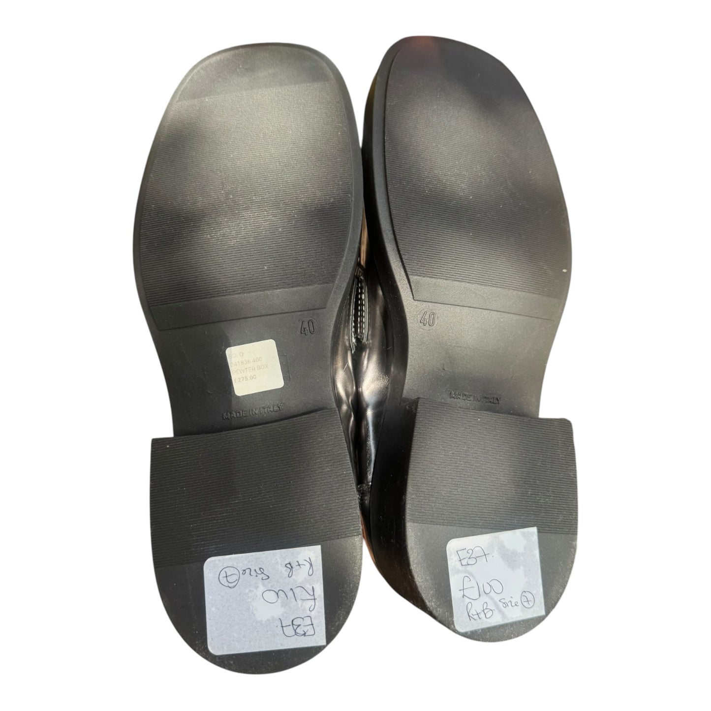 Russell & Bromley Silver Solo Square Toe Loafer - 40/7 - NEW