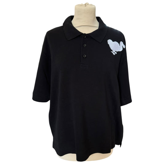 JW Anderson X Topshop Black Dodo Motif Polo - 16