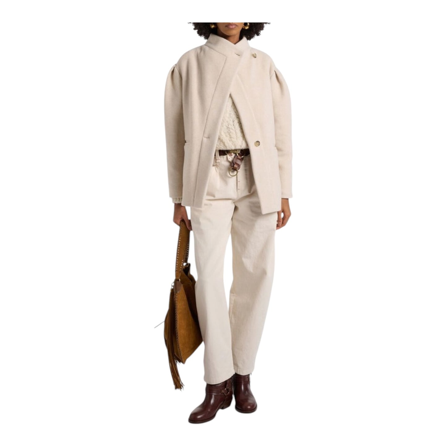 Isabel Marant Cream Wool Blend Jacket - 10