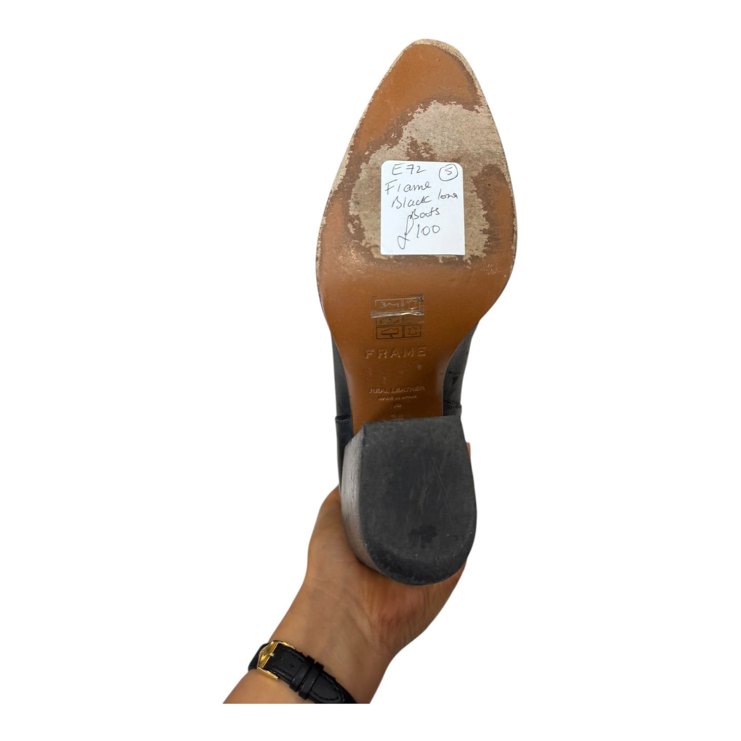 Frame Over the Knee Leather Boots - 38/5