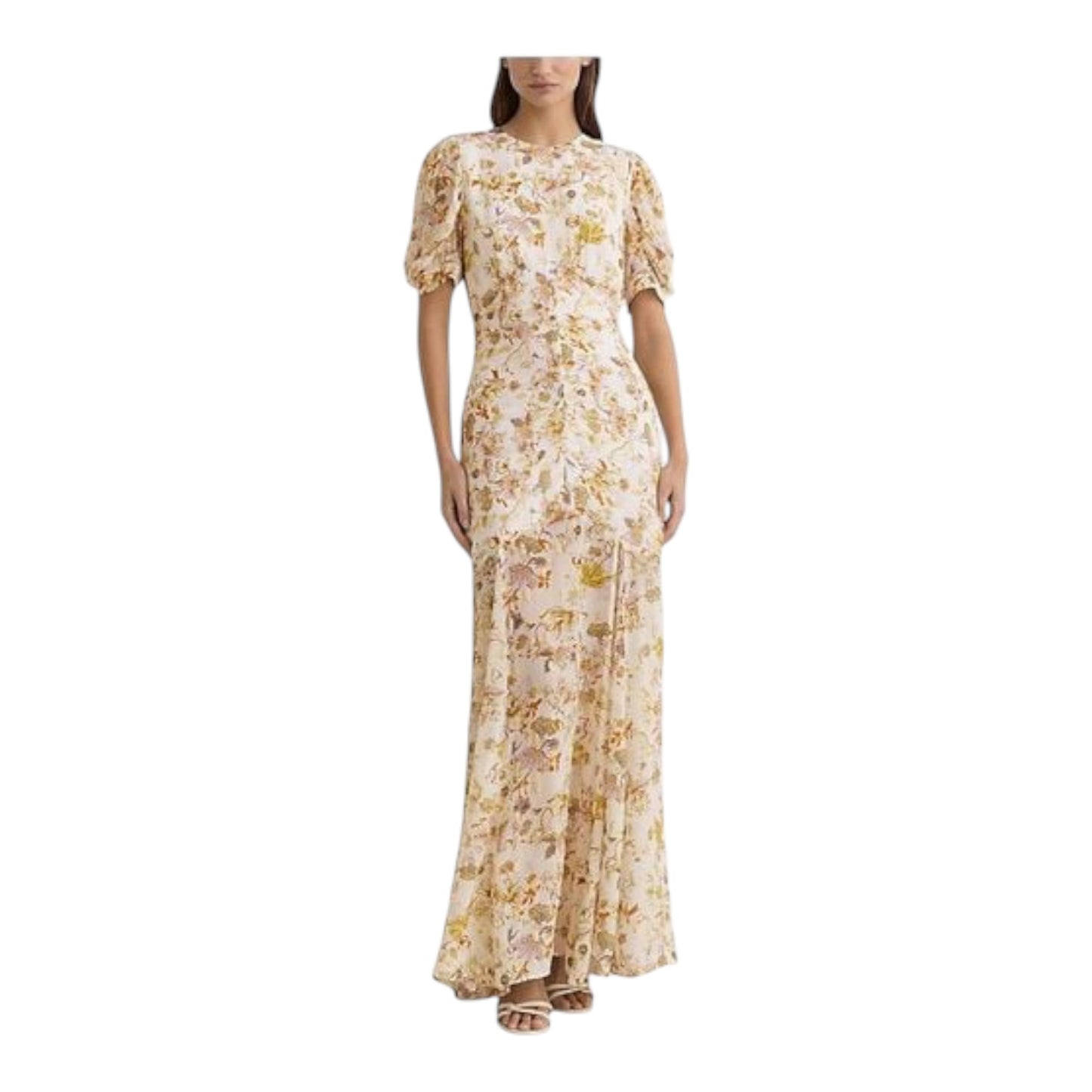 Reiss Naia Floral Open Back Maxi Dress - 8